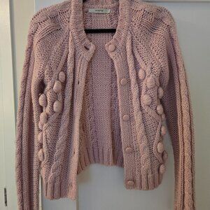 Gestuz Pink Knit Cardigan (Size XS)